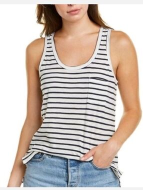 4/$16 ❇️ Madewell Striped Cotton Pocket Tank